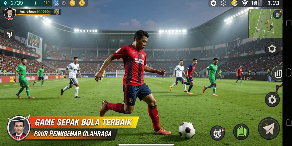 Gameplay menarik dari game sepak bola 2739 dengan grafis berkualitas tinggi.
