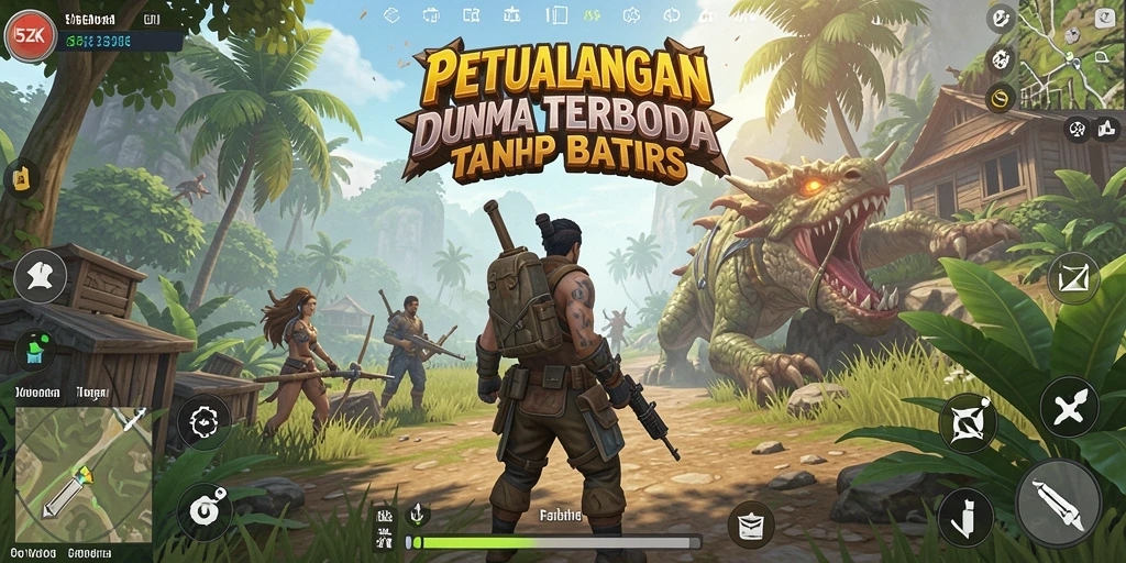 Screenshot gameplay <strong>5ZK</strong> menampilkan eksplorasi dunia terbuka yang menakjubkan.