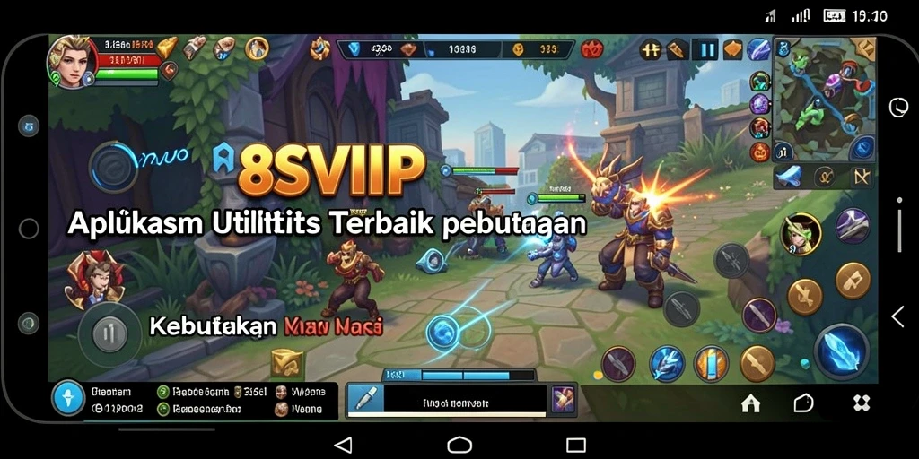 Tampilan antarmuka utama aplikasi Utility 8SVIP yang memudahkan navigasi.