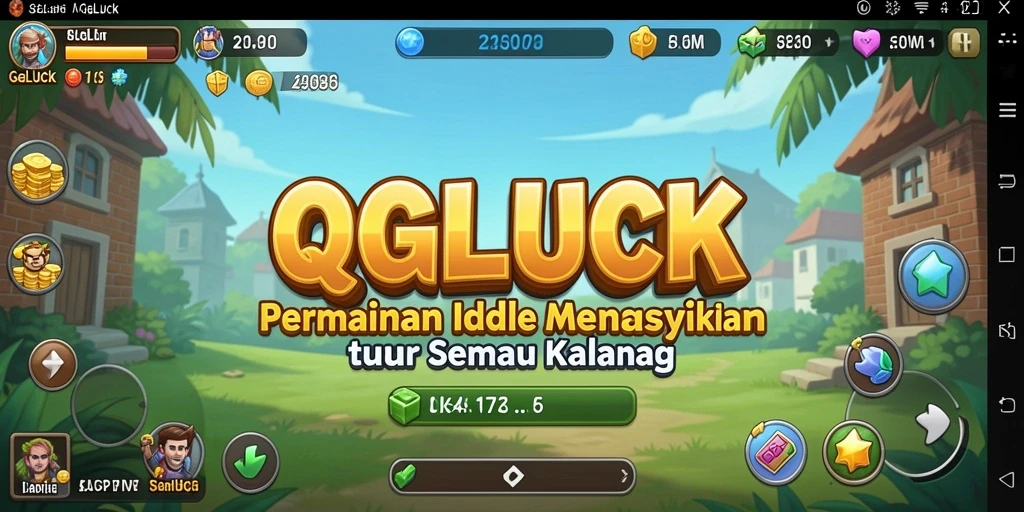 Tampilan gameplay QGLUCK yang mengasyikkan dengan elemen Idle.
